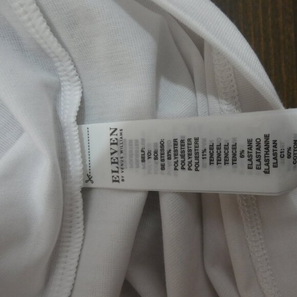 Eleven Venus Williams Women's M NWT Country Club Cropped Tee White Cotton Blend - Picture 8 of 9